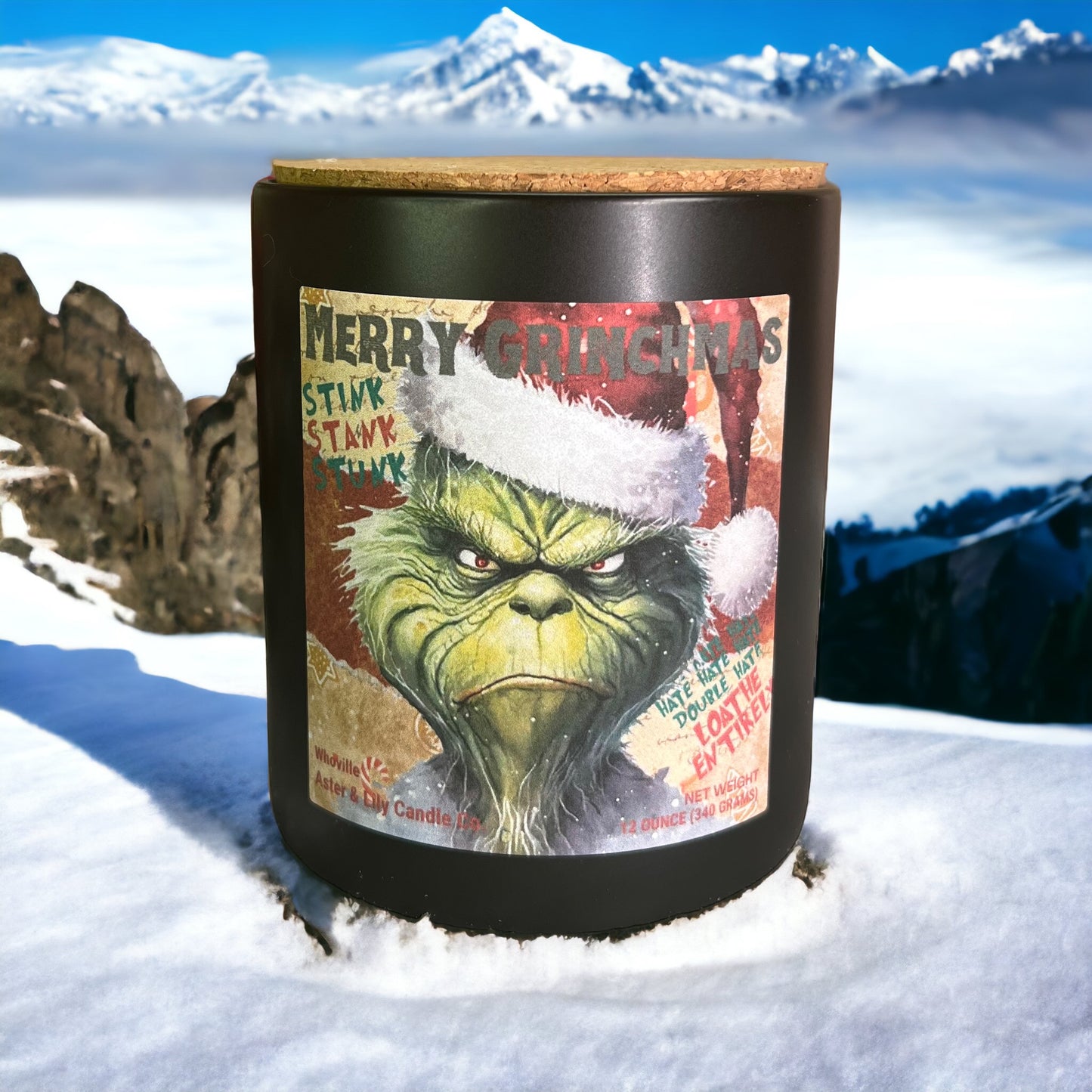 Merry Grinchmas Candle in Whoville