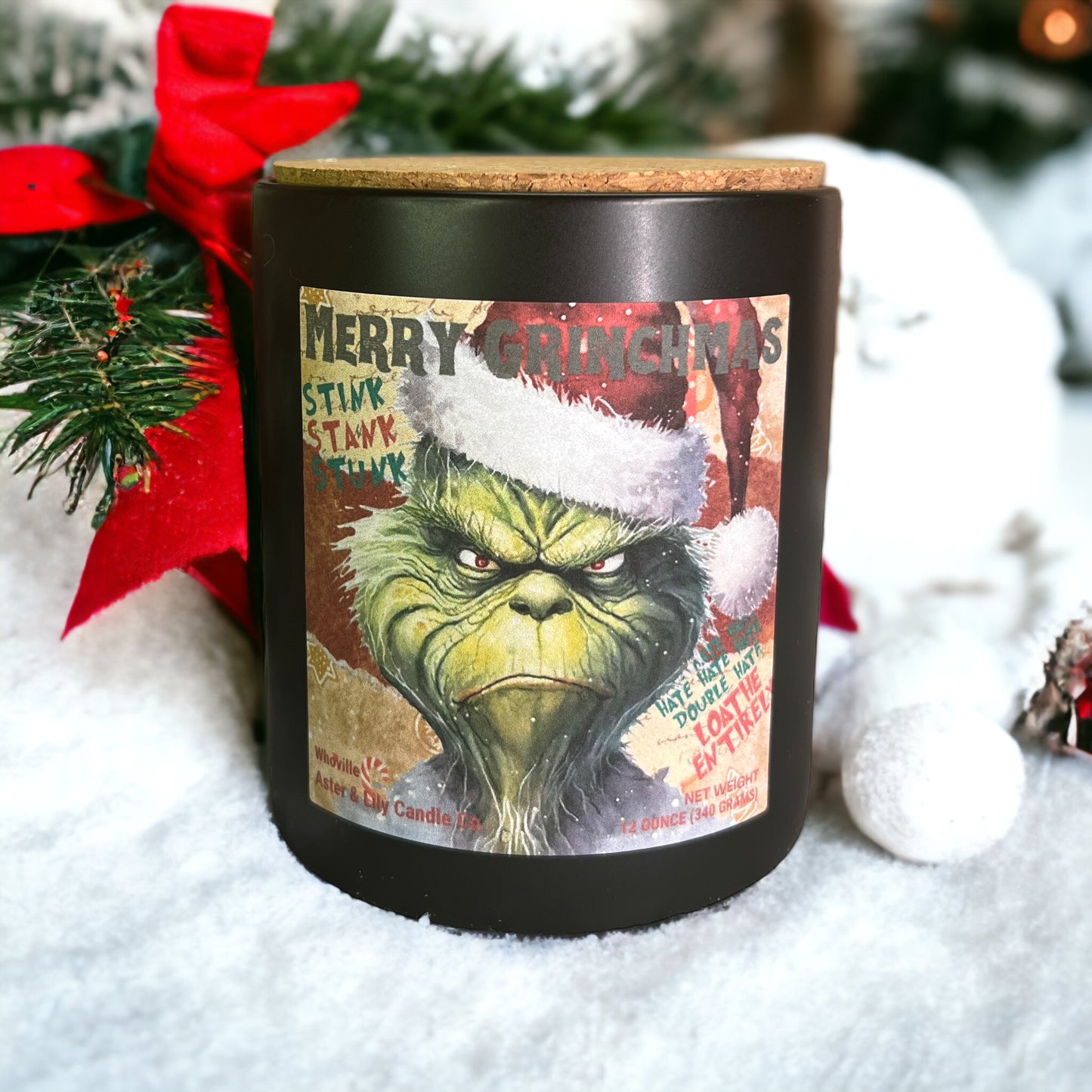 Merry Grinchmas Candle in Whoville