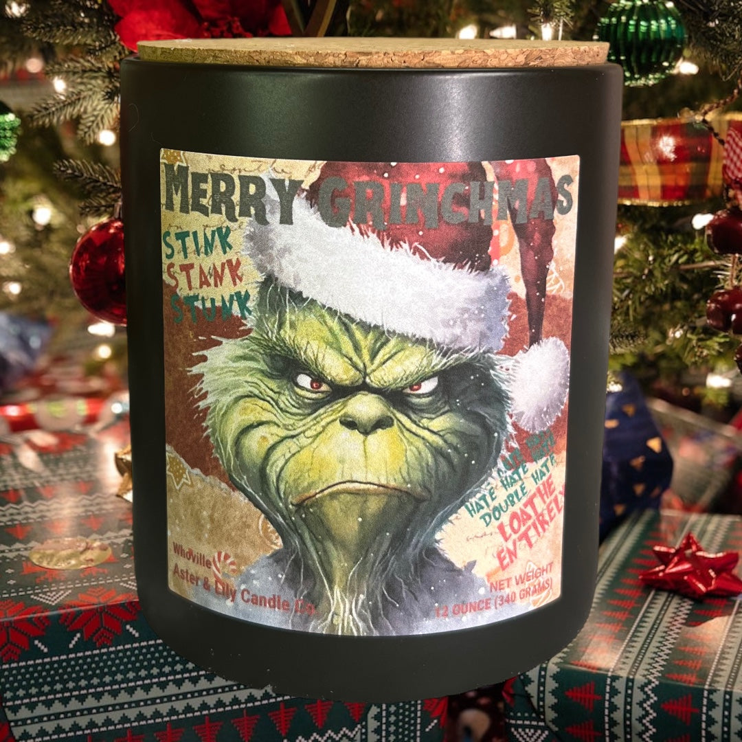 Merry Grinchmas Candle in Whoville