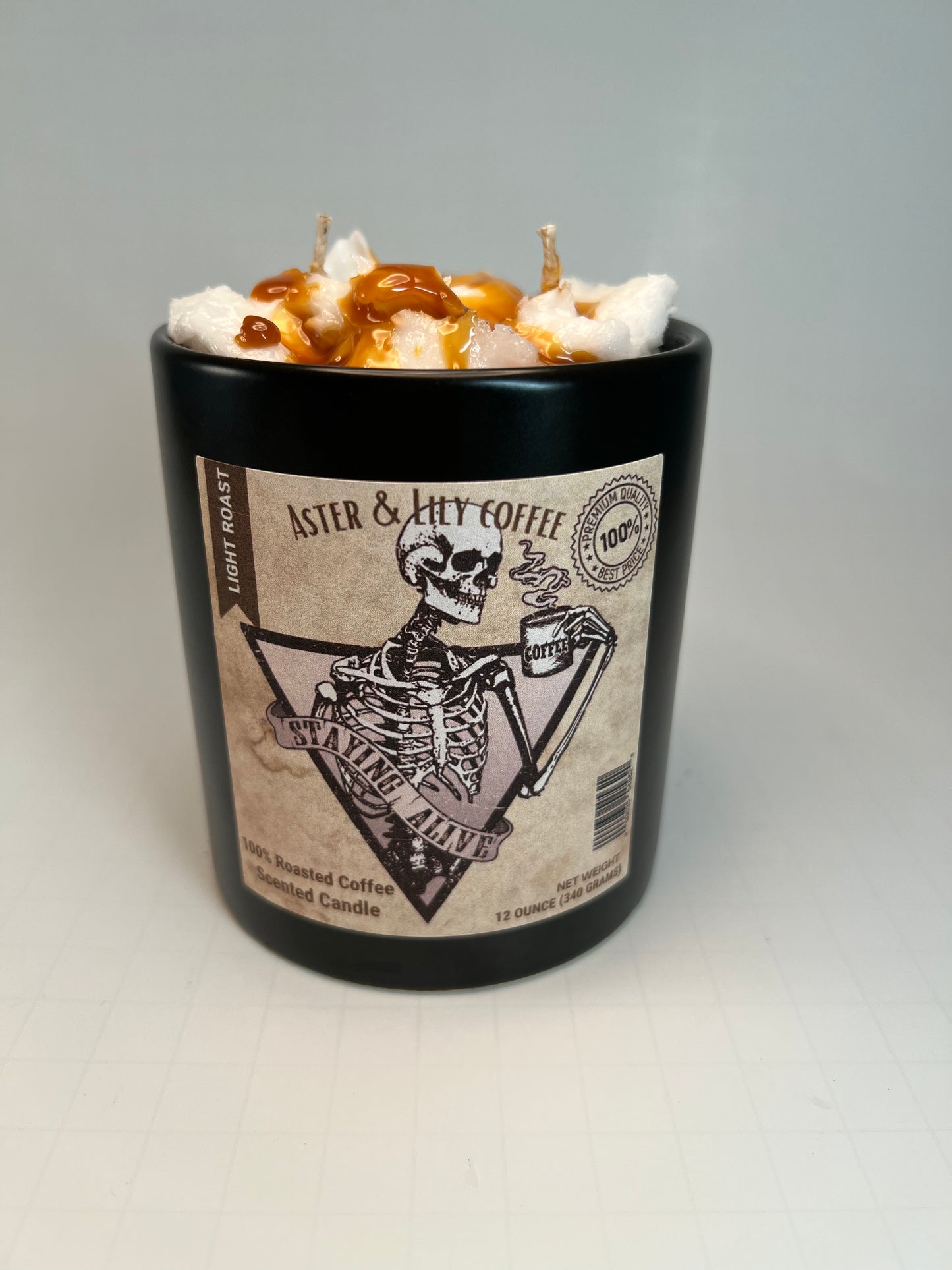 Coffee Skeleton Candle