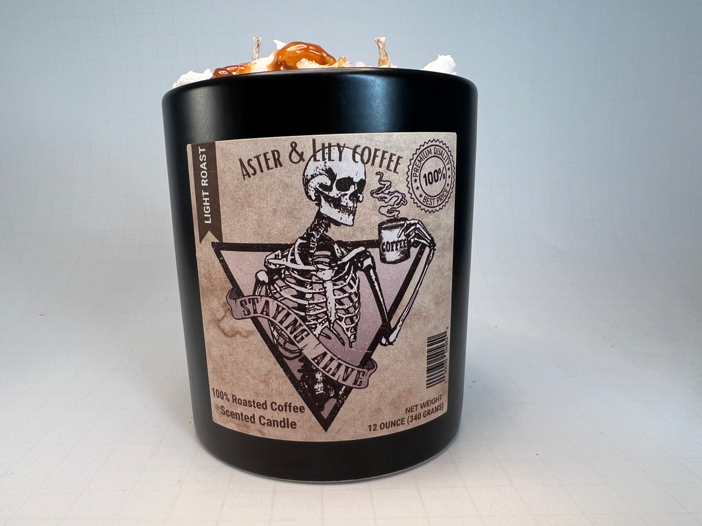 Coffee Skeleton Candle