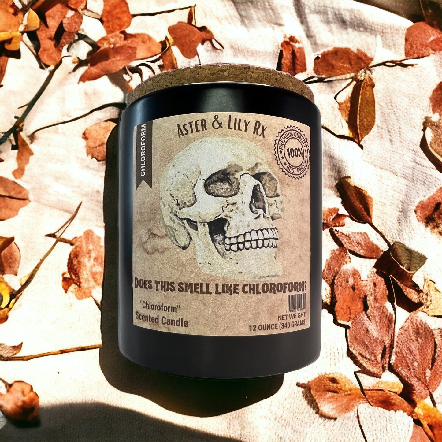 Chloroform Skeleton Candle