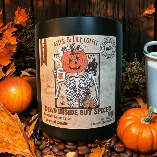 Pumpkin Spice Latte Skeleton/Halloween Candle