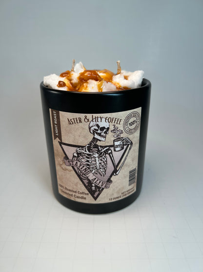 Coffee Skeleton Candle