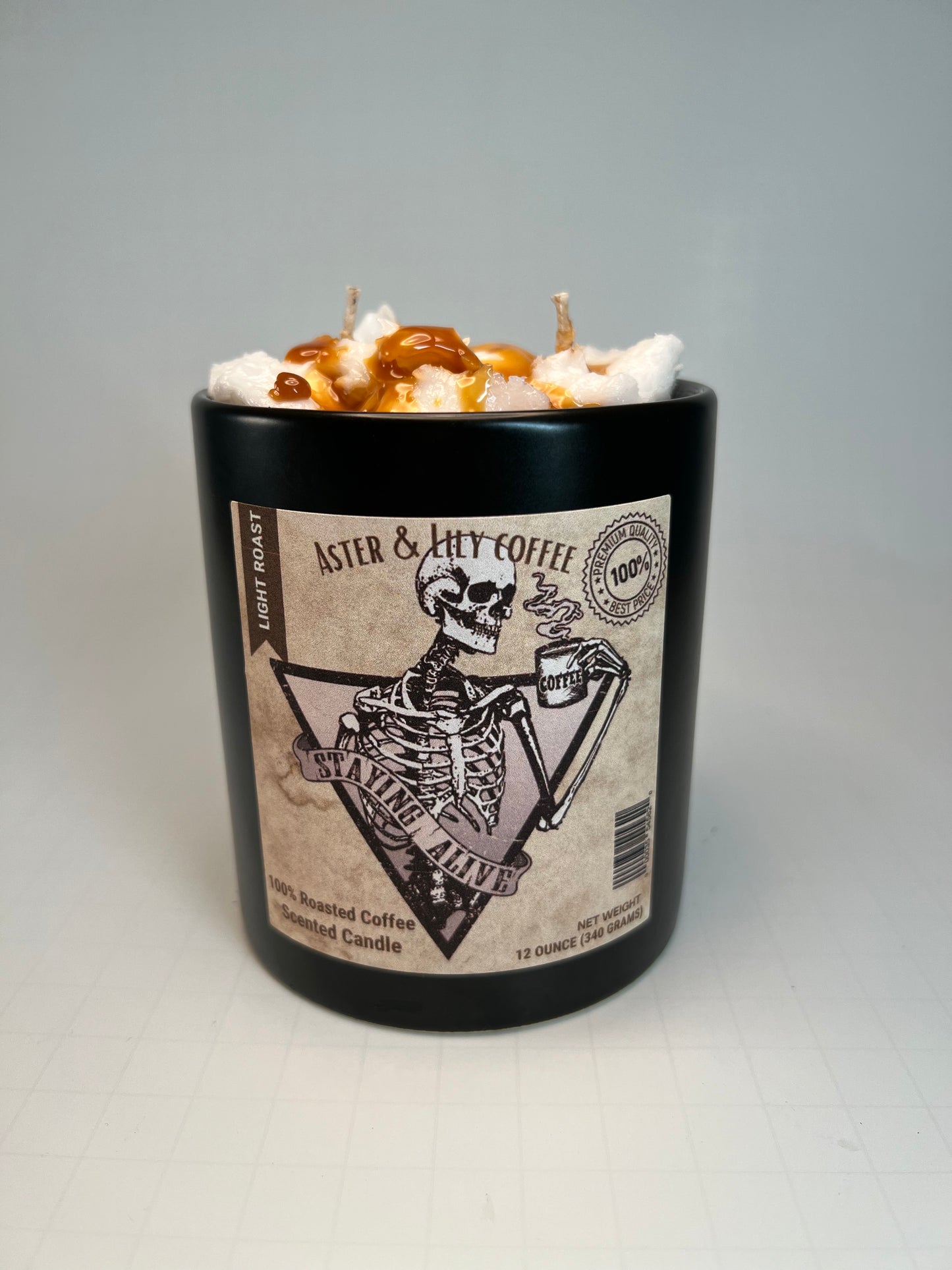 Coffee Skeleton Candle